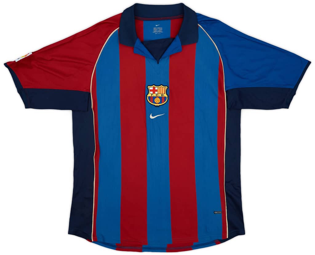 2001-02 Barcelona Home Shirt Xavi #6 - 8/10 - (L)