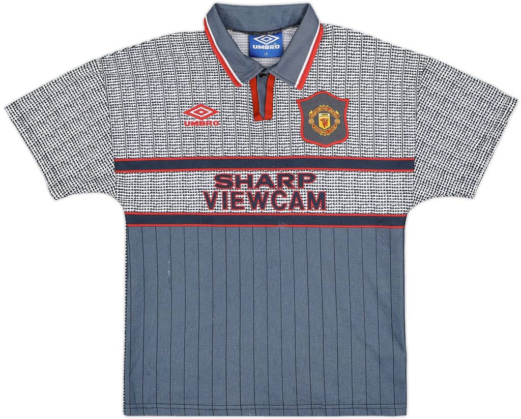 1995-96 Manchester United Away Shirt - 8/10 - (L.Boys)