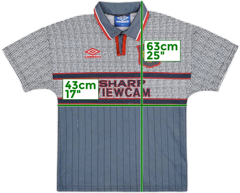 1995-96 Manchester United Away Shirt - 8/10 - (L.Boys)