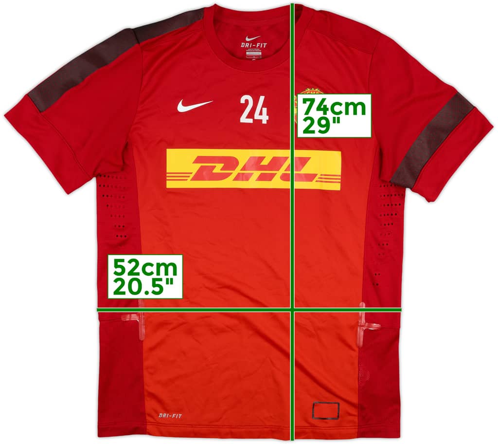 2013-14 Manchester United Player Issue Training Shirt #24 (Fletcher)