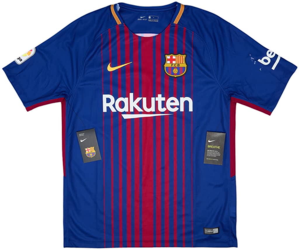 2017-18 Barcelona Home Shirt Pique #3 (M)