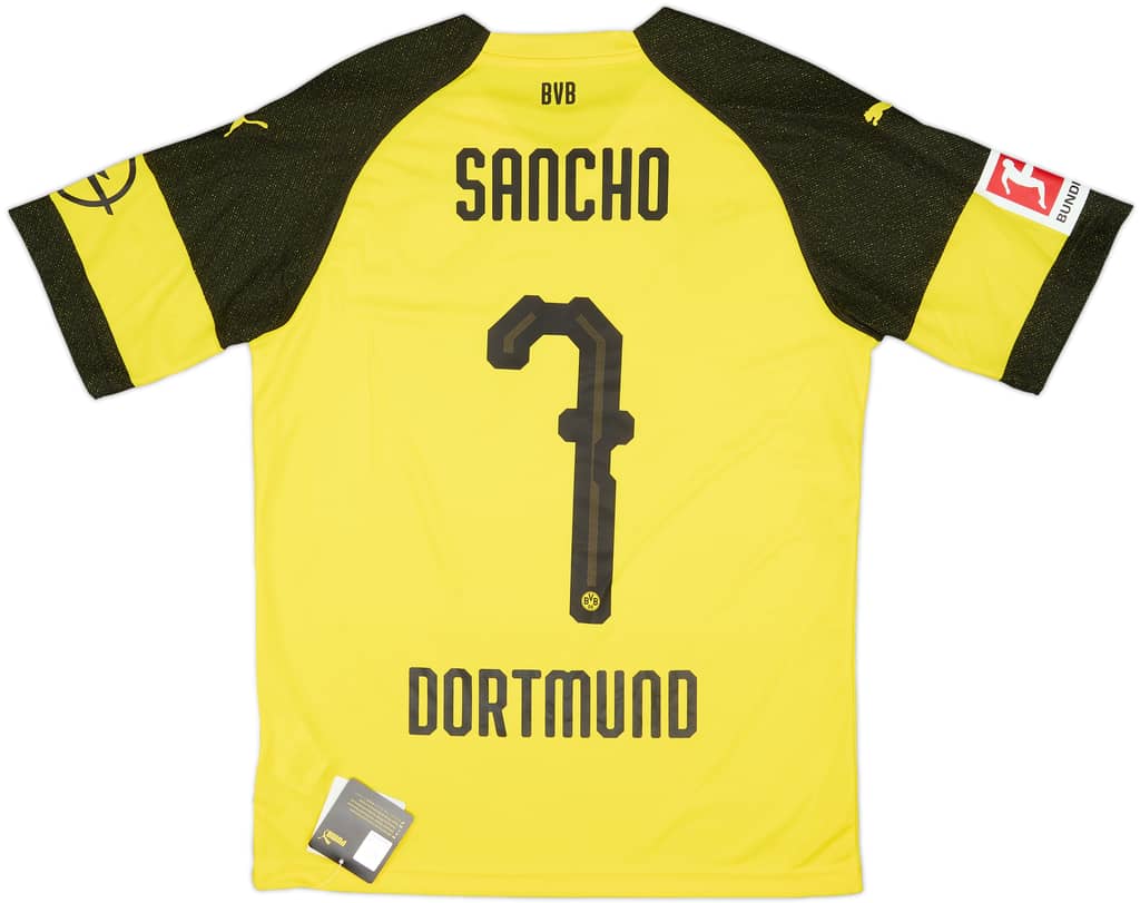 2018-19 Borussia Dortmund Home Shirt Sancho #7 (S)