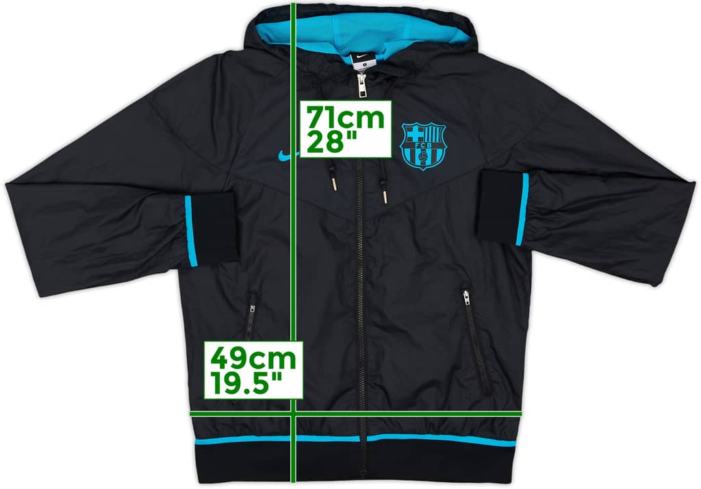 2015-16 Barcelona Nike Hooded Track Jacket - 6/10 - (S)