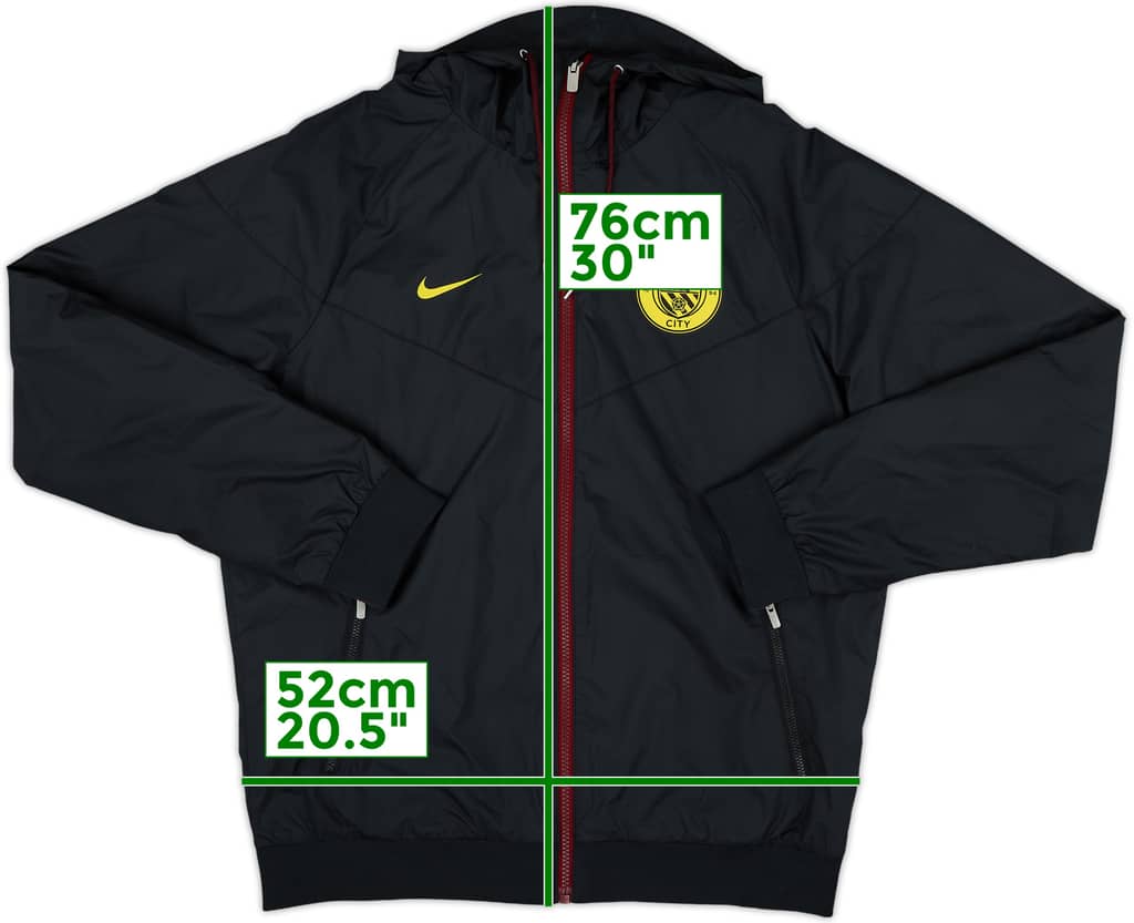 2016-17 Manchester City Nike Hooded Track Jacket - 8/10 - (M)