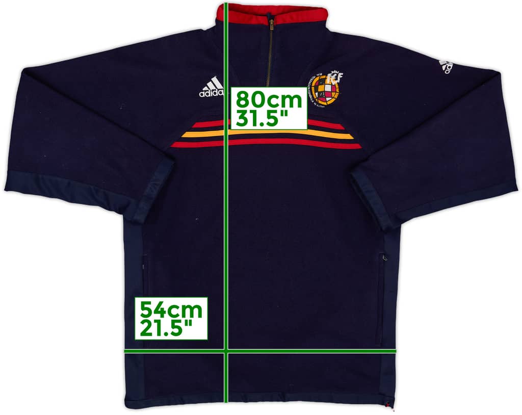 1998-00 Spain adidas 1/4 Zip Fleece Top - 8/10 - (L)