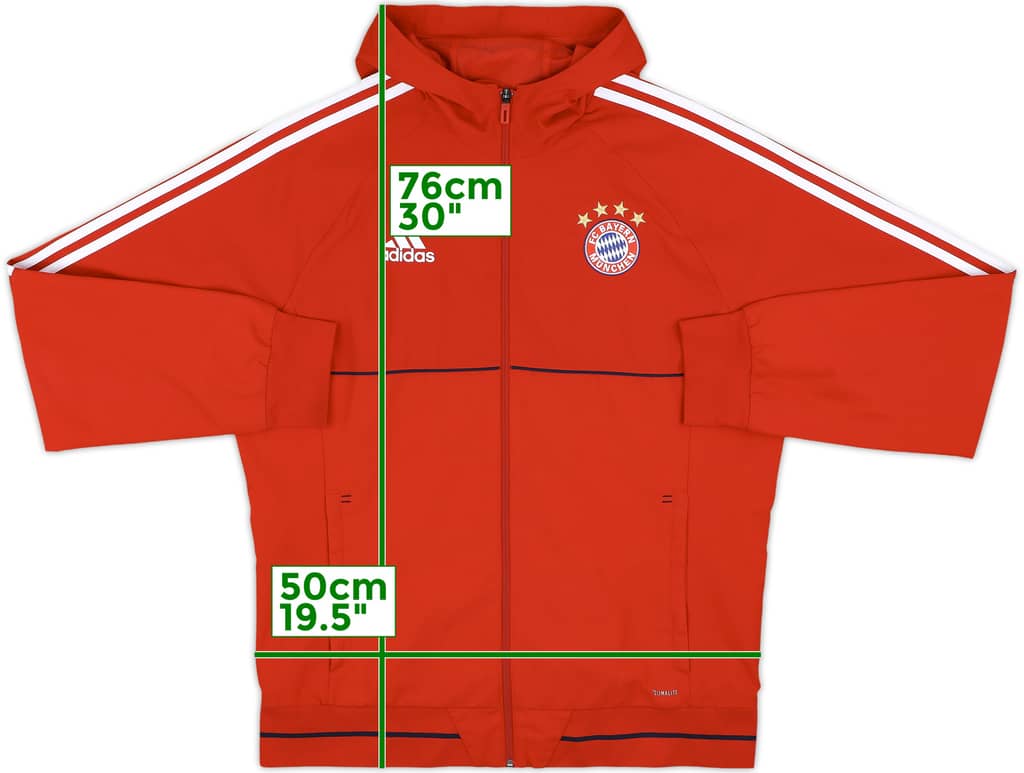 2017-18 Bayern Munich adidas Hooded Track Jacket - 9/10 - (L)