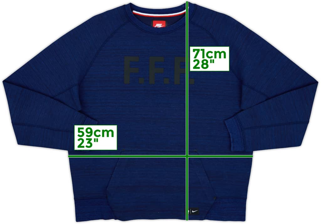 2016-17 France Nike Sweat Top - 9/10 - (XL)