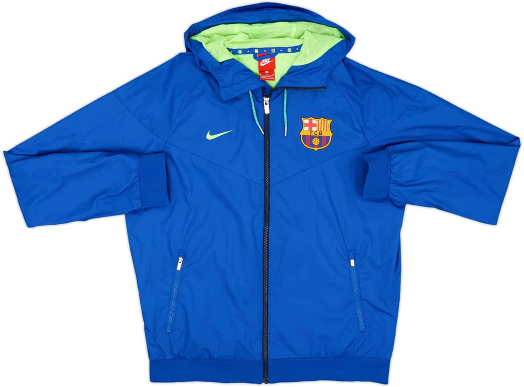 2017-18 Barcelona Nike Hooded Track Jacket - 8/10 - (M)