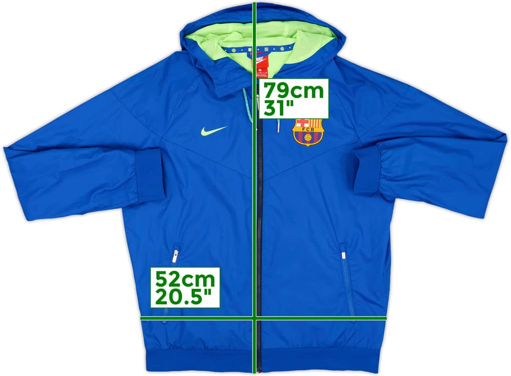 2017-18 Barcelona Nike Hooded Track Jacket - 8/10 - (M)
