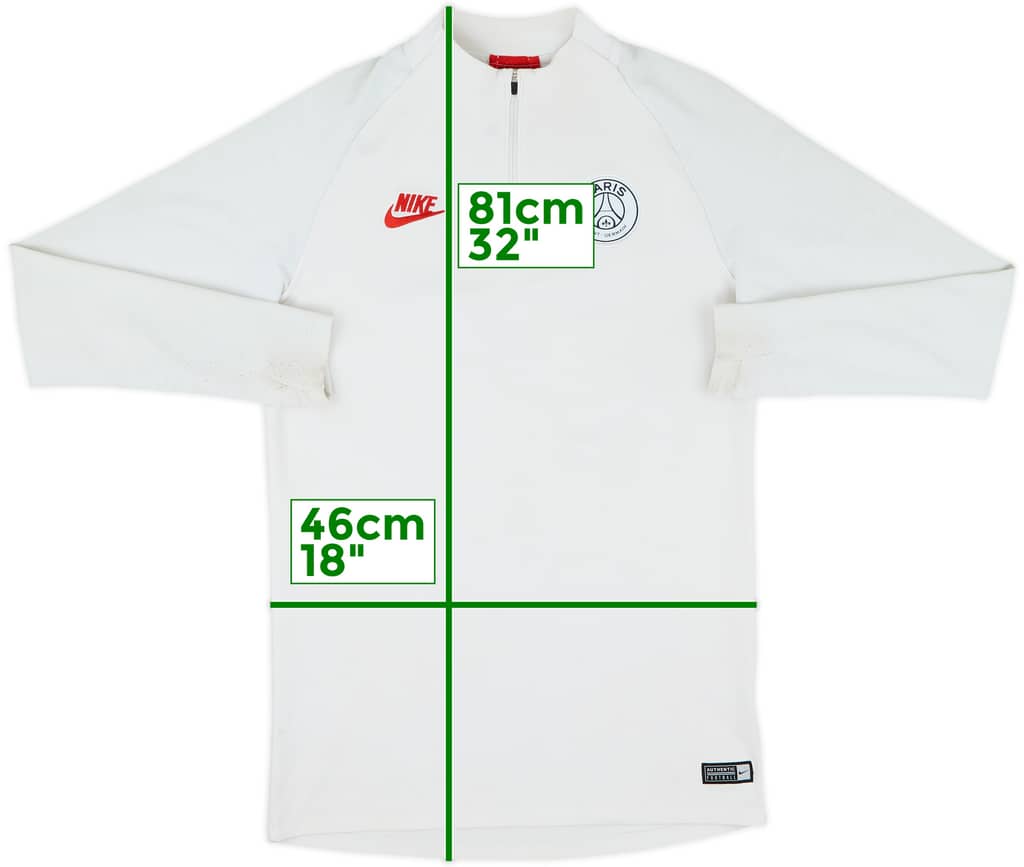 2019-20 Paris Saint-Germain Nike 1/4 Zip Drill Top - 6/10 - (S)