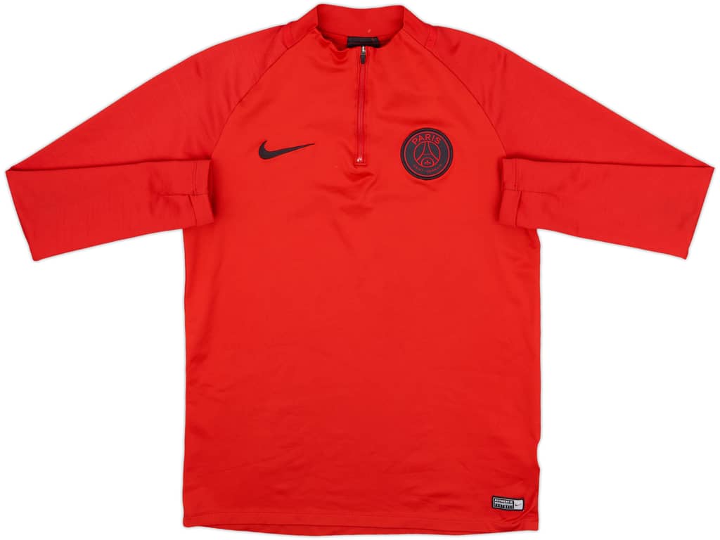 2019-20 Paris Saint-Germain Nike 1/4 Zip Drill Top - 8/10 - (M)