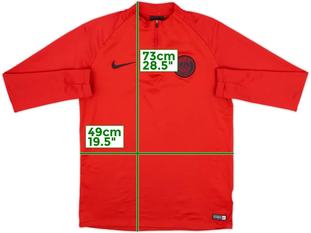 2019-20 Paris Saint-Germain Nike 1/4 Zip Drill Top - 8/10 - (M)