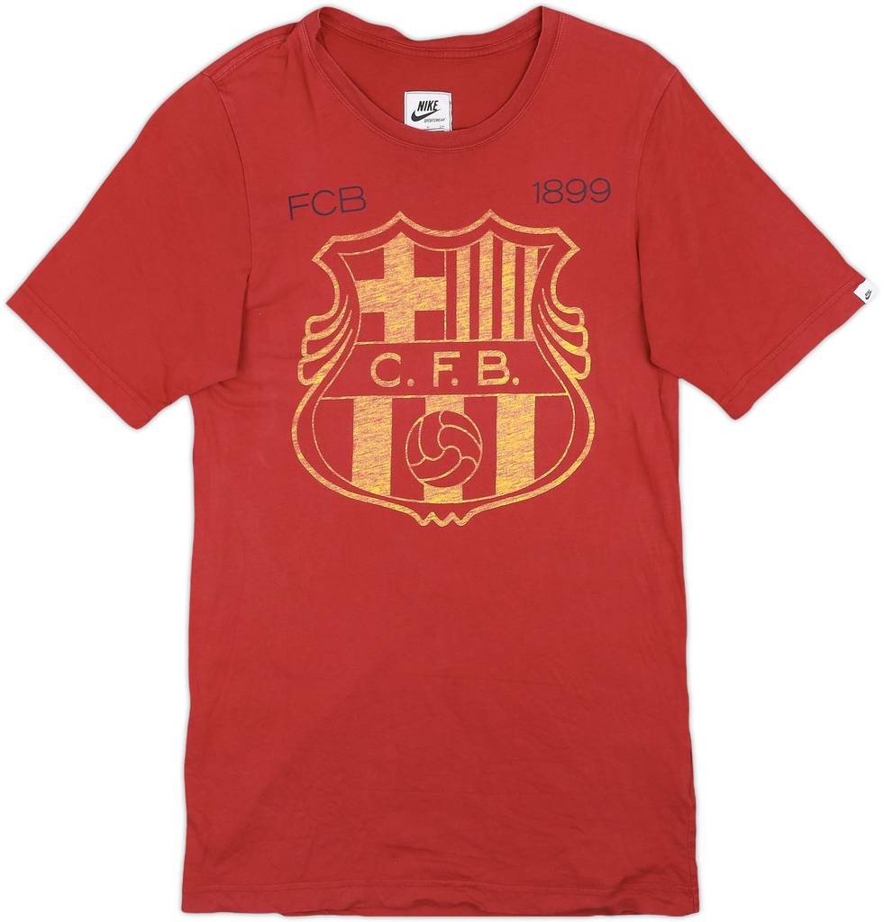 2013-14 Barcelona Nike Cotton Tee - 9/10 - (S)