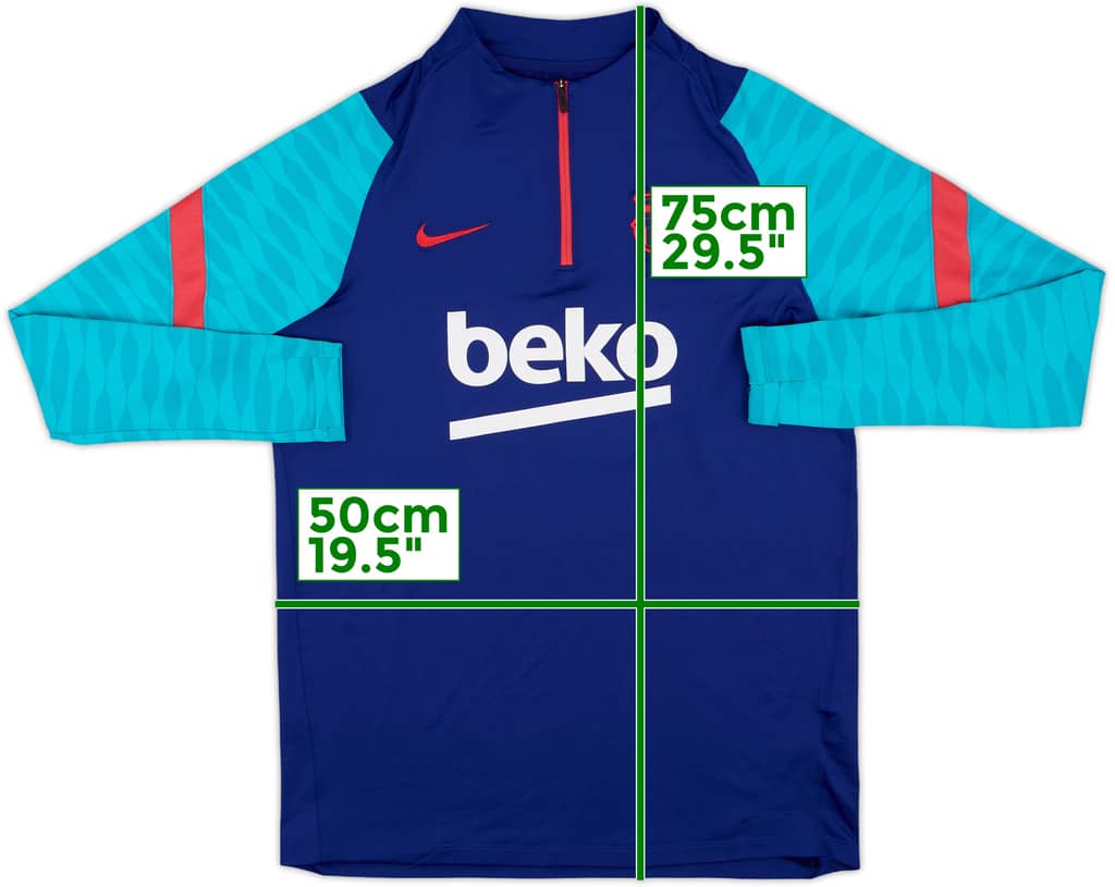 2021-22 Barcelona Nike 1/4 Zip Drill Top - 5/10 - (L)