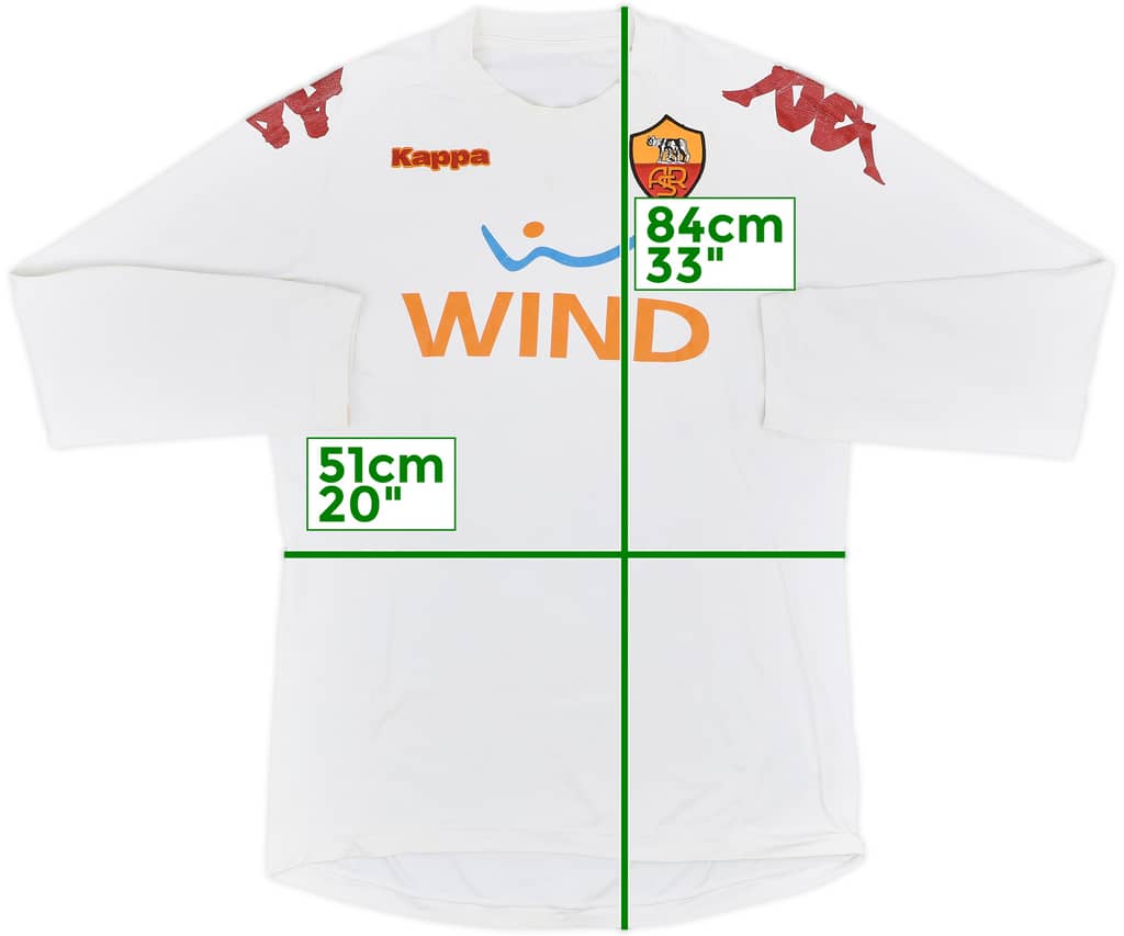 2008-09 Roma Away L/S Shirt - 5/10 - (XXL)