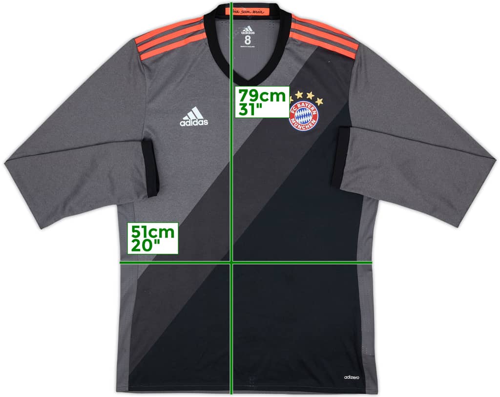 2016-17 Bayern Munich Player Issue Away L/S Shirt - 8/10 - (L)