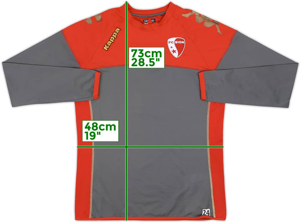2010-11 FC Sion Player Issue Kappa Training L/S Shirt #24 - 7/10 - (XL)