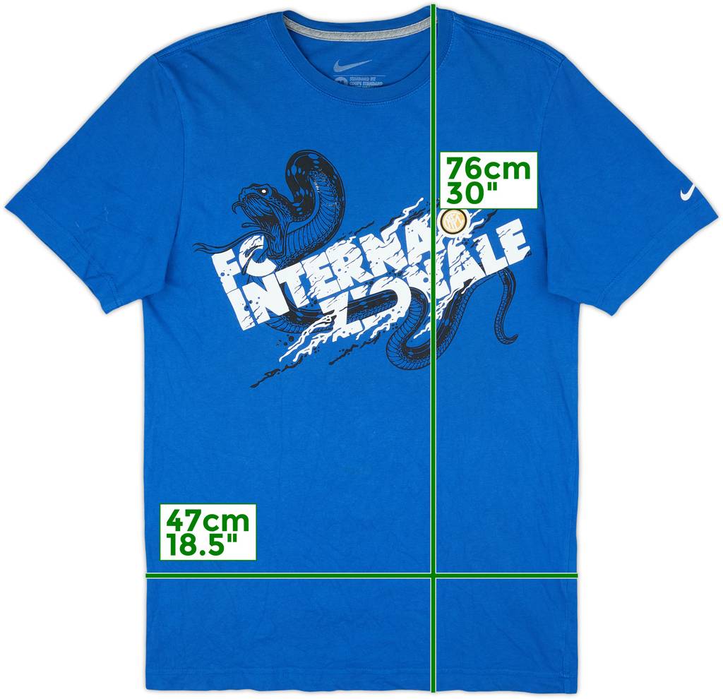 2011-12 Inter Milan Nike Graphic Tee - 7/10 - (M)