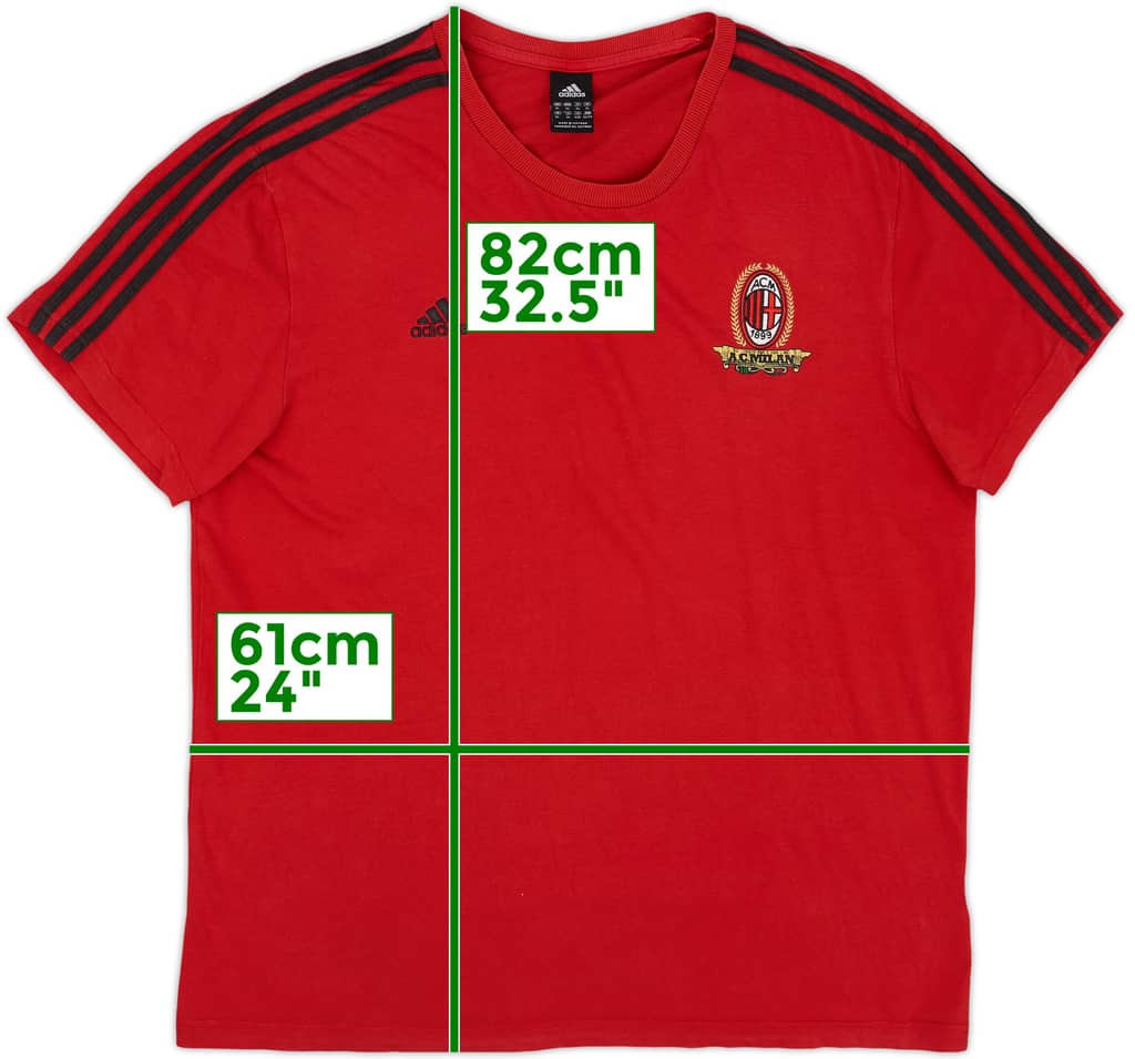 2008-09 AC Milan adidas Cotton Tee - 10/10 - (XL)