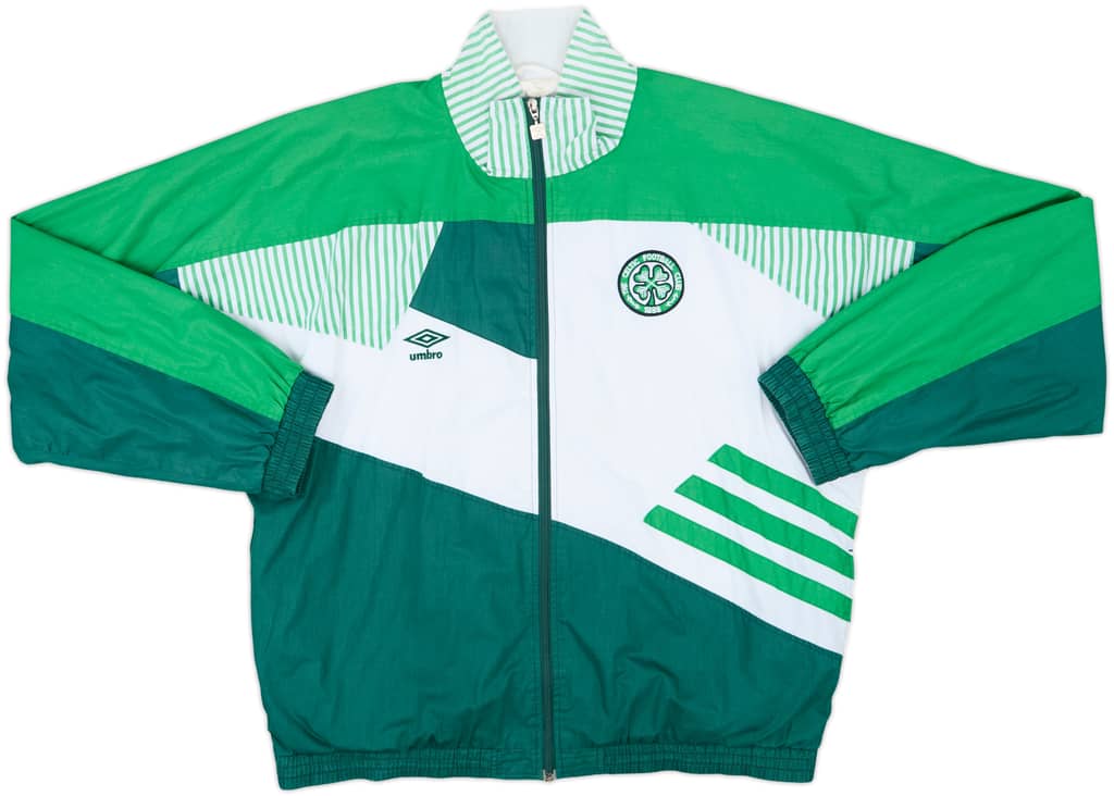 1991-92 Celtic Umbro Track Jacket - 8/10 - (XL)