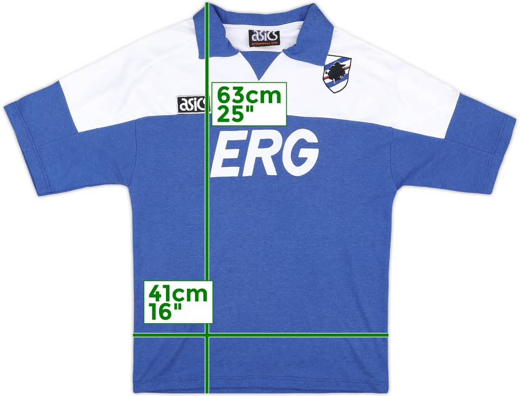 1992-94 Sampdoria Asics Training Shirt - 8/10 - (M)