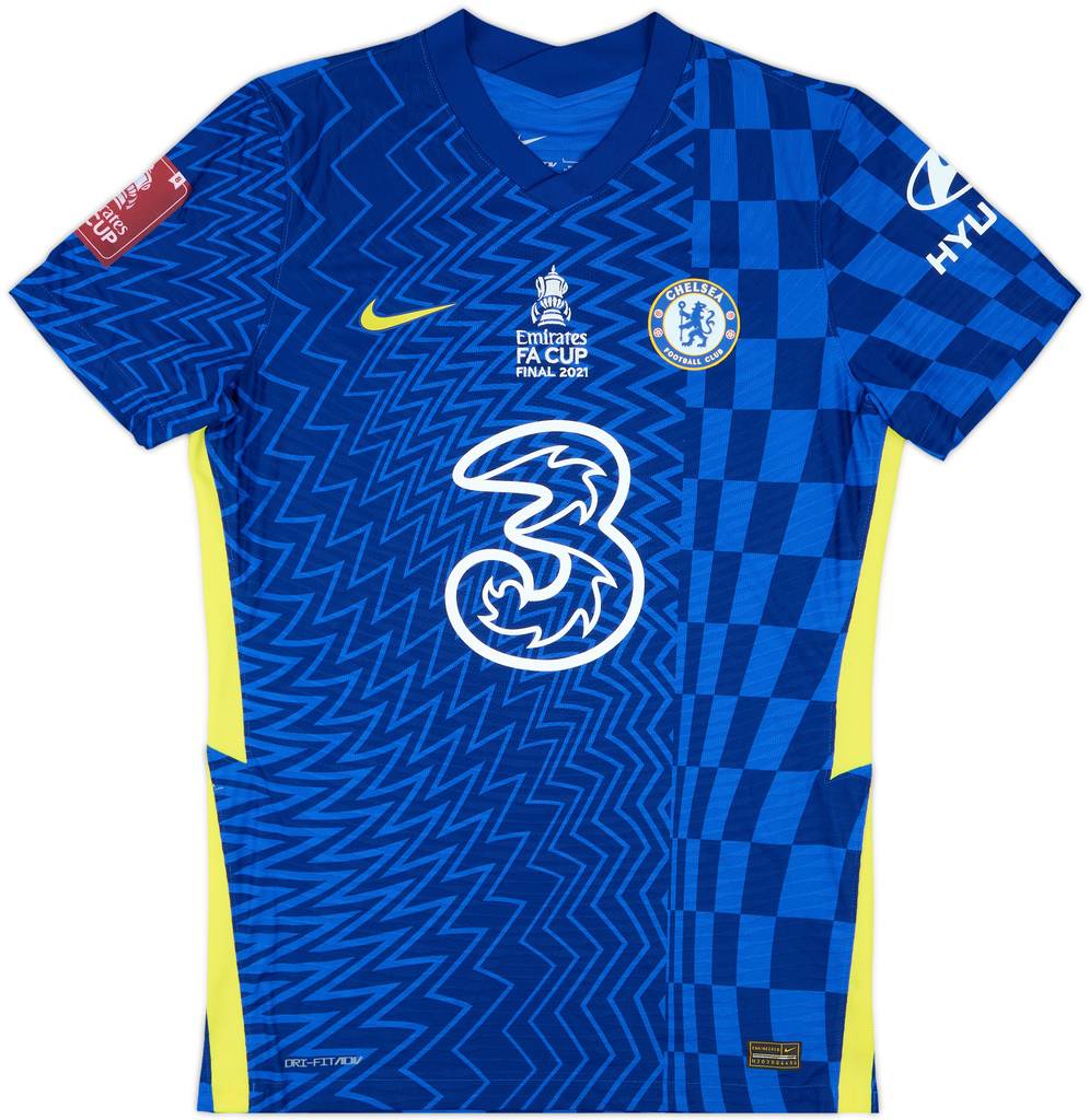 2021 Chelsea Player Issue FA Cup Final Home Shirt - 8/10 - (L)