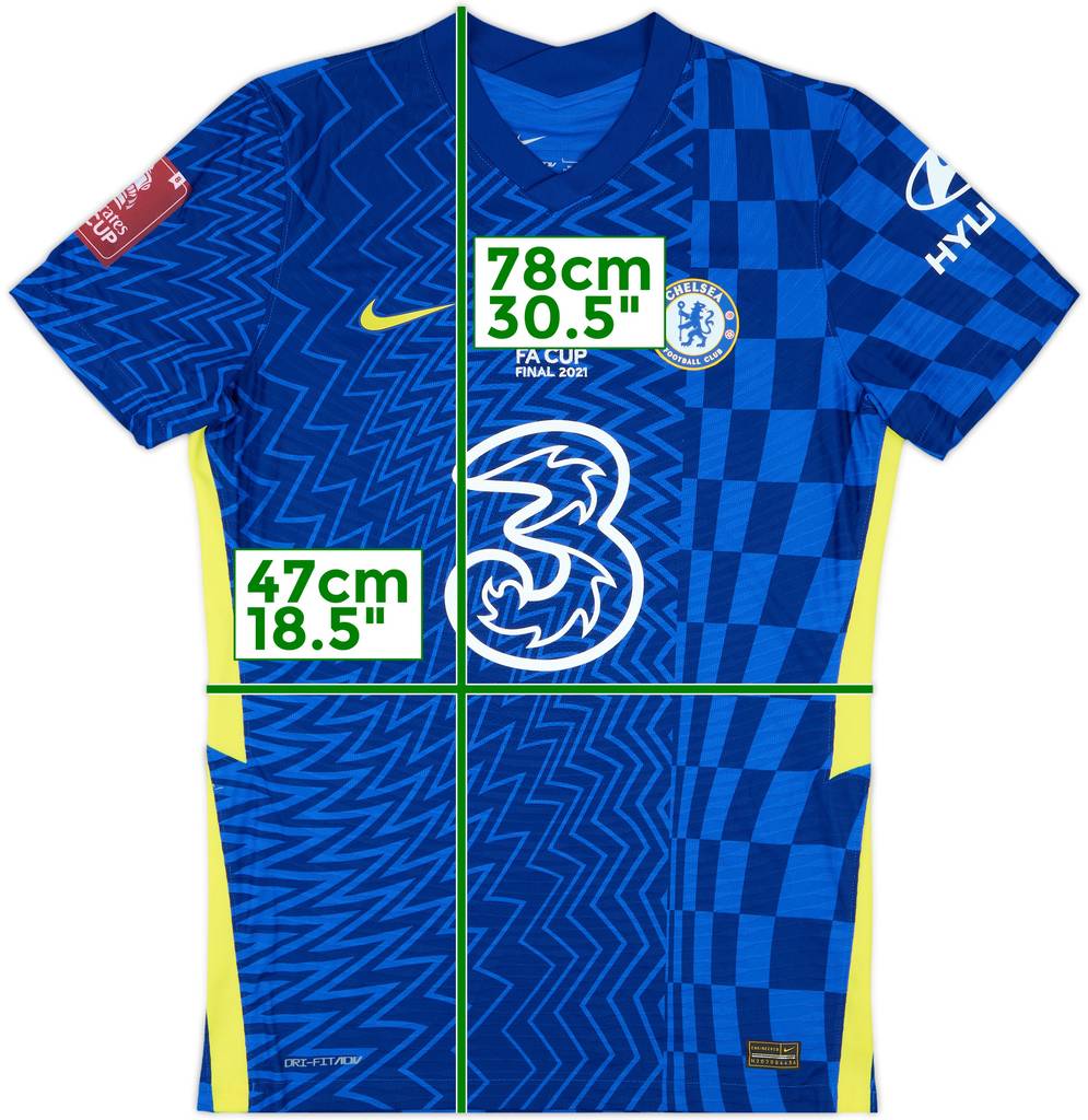 2021 Chelsea Player Issue FA Cup Final Home Shirt - 8/10 - (L)