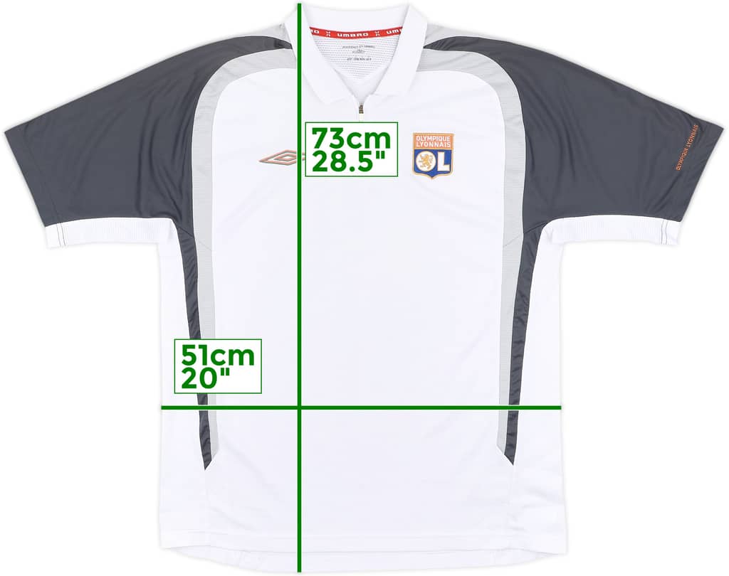 2007-08 Lyon Umbro 1/4 Zip Training Shirt - 8/10 - (L)