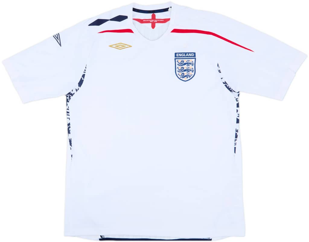 2007-09 England Home Shirt - 5/10 - (XL)