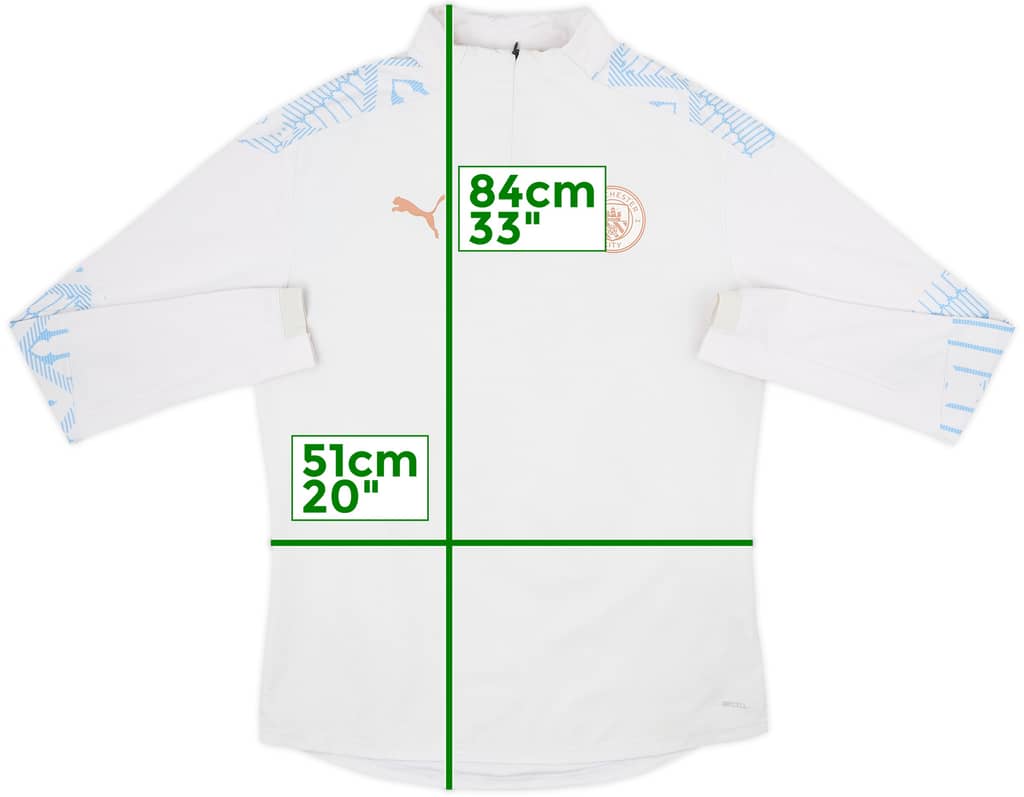 2019-20 Manchester City Puma 1/4 Zip Training Top - 5/10 - (L)