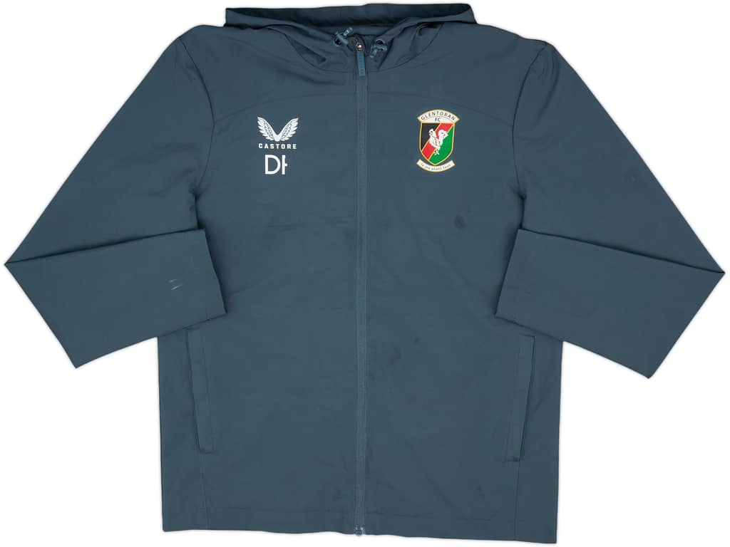 2023-24 Glentoran Staff Issue Castore Hooded Track Jacket DP - 5/10 - (L)