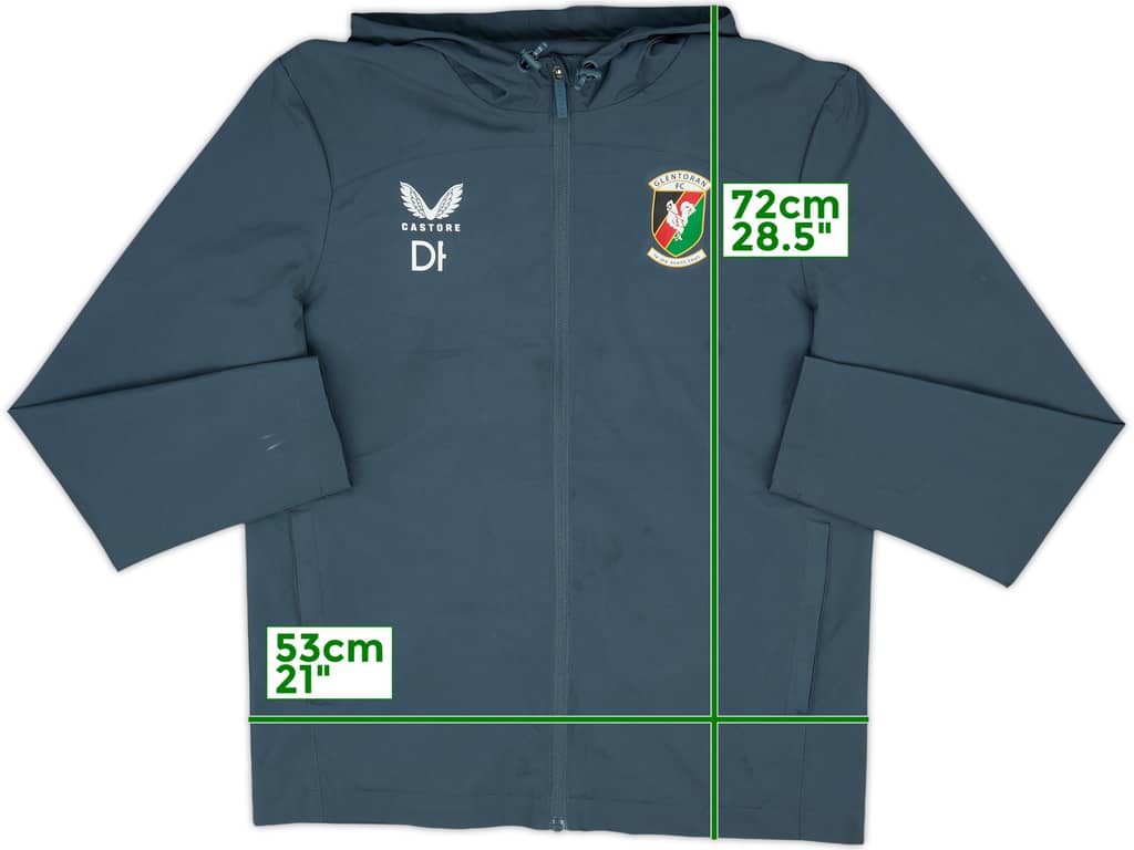 2023-24 Glentoran Staff Issue Castore Hooded Track Jacket DP - 5/10 - (L)