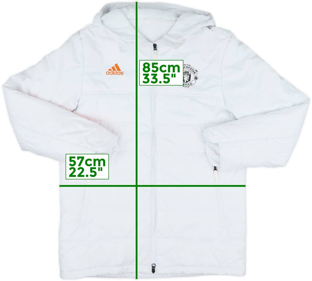 2020-21 Manchester United adidas Padded Bench Coat - 8/10 - (XL)