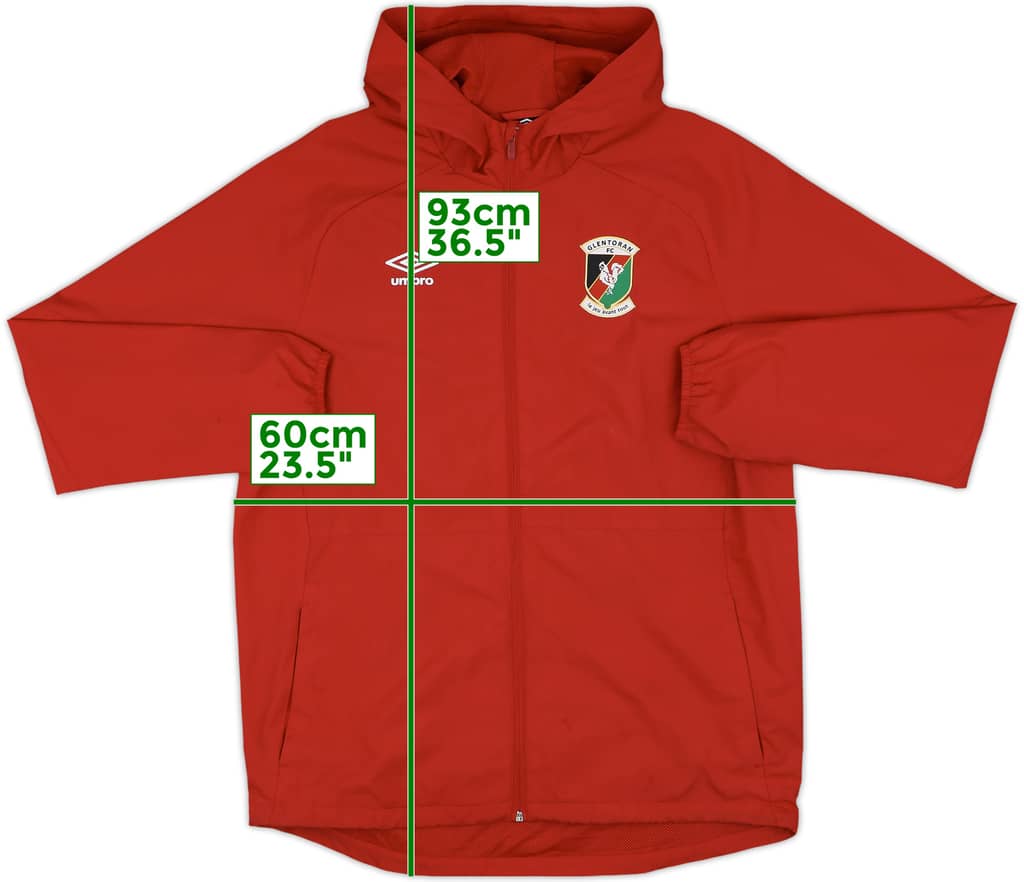 2018-19 Glentoran Umbro Hooded Rain Jacket - 9/10 - (L)