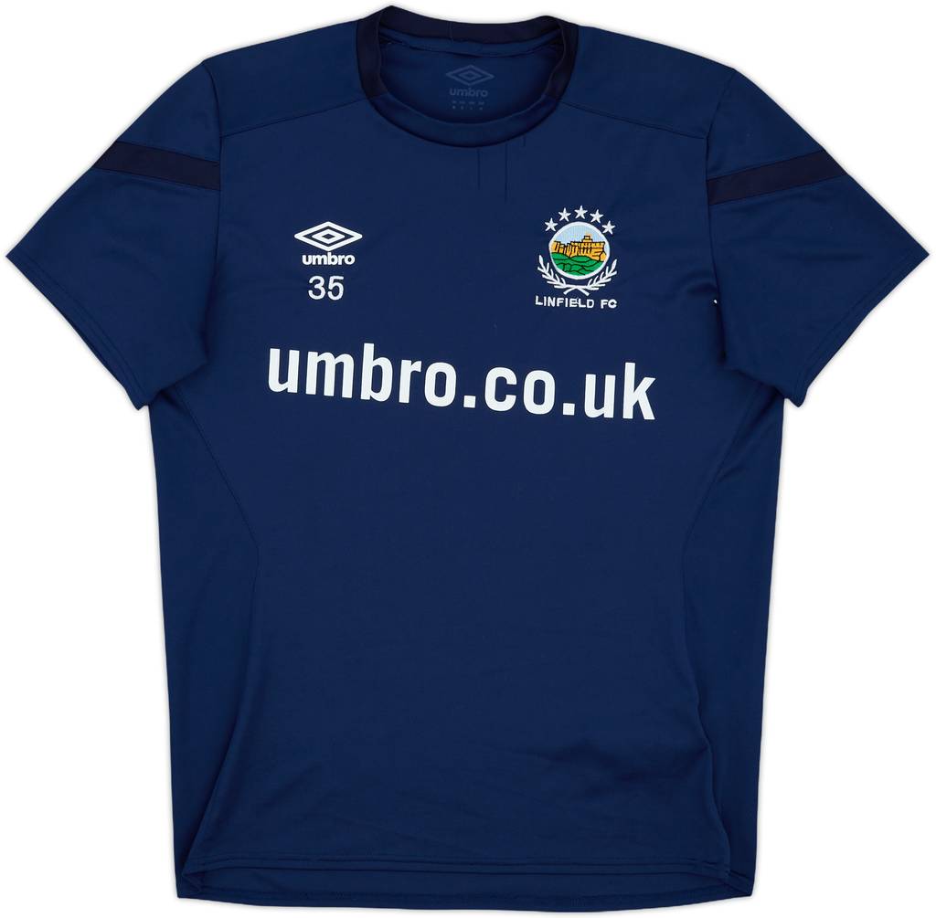 2019-20 Linfield Player Issue Umbro Training Shirt #35 - 7/10 - (M)
