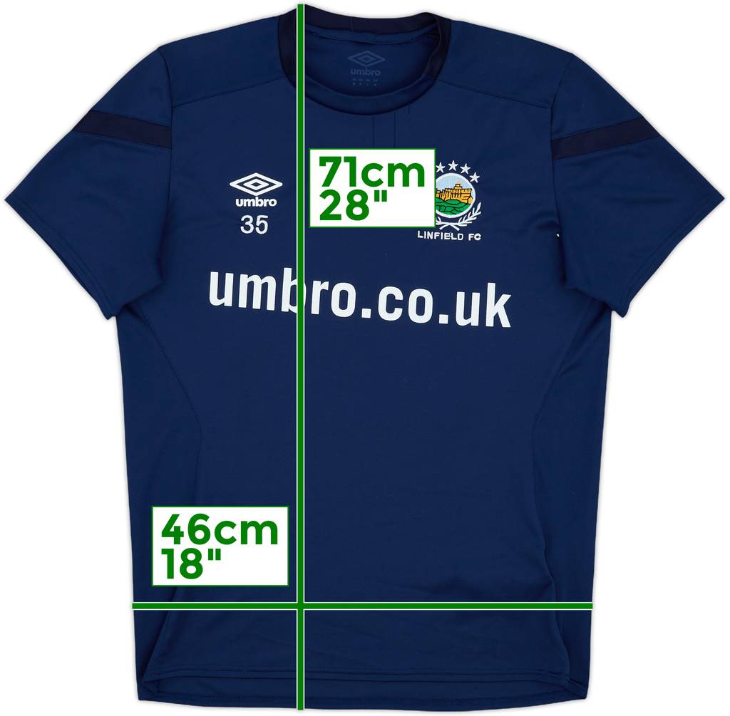 2019-20 Linfield Player Issue Umbro Training Shirt #35 - 7/10 - (M)