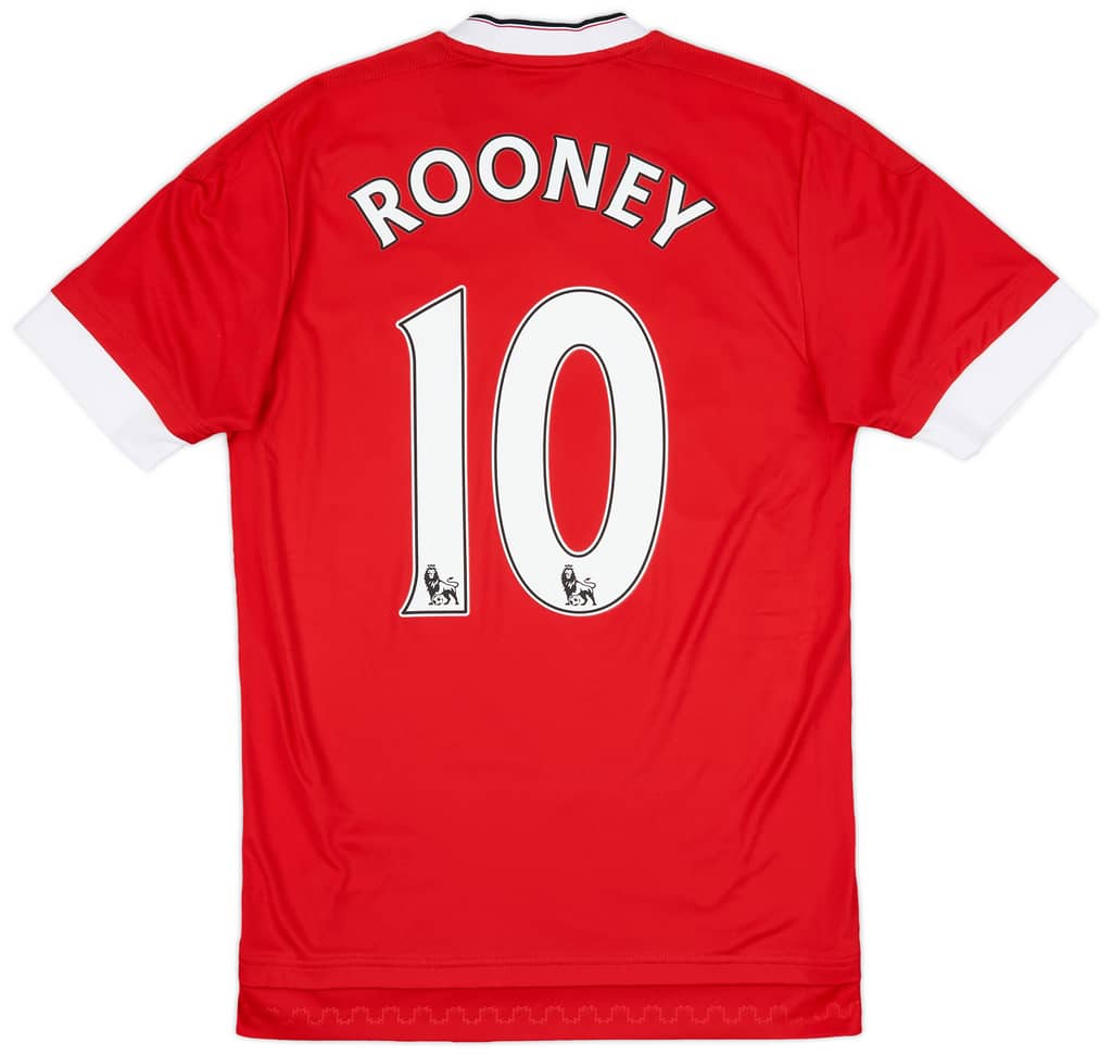 2015-16 Manchester United Home Shirt Rooney #10 - 8/10 - (XS)