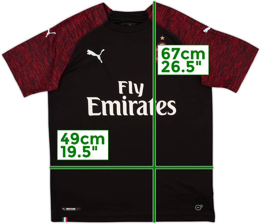 2018-19 AC Milan Third Shirt - 7/10 - (XL.Boys)