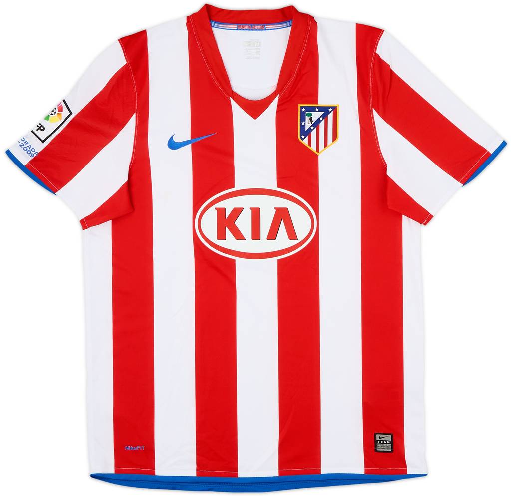 2008-09 Atletico Madrid Home Shirt - 10/10 - (M)