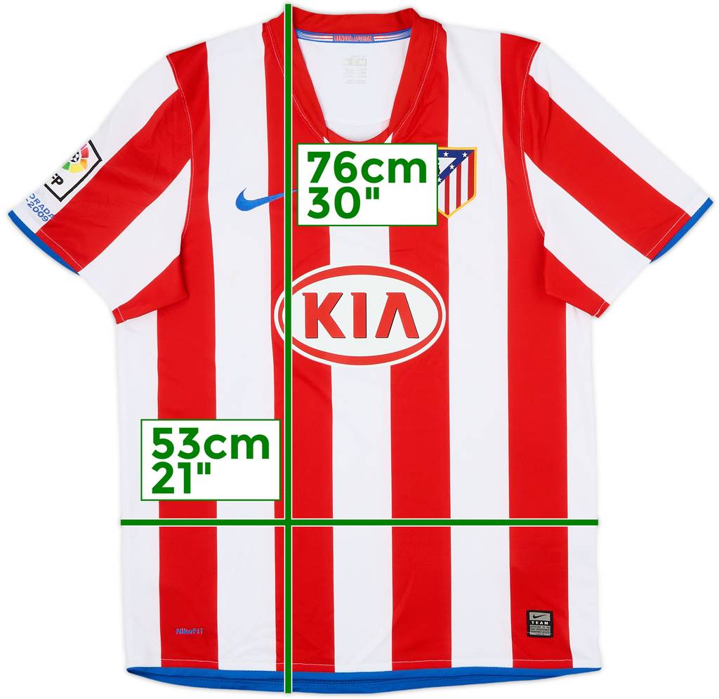 2008-09 Atletico Madrid Home Shirt - 10/10 - (M)