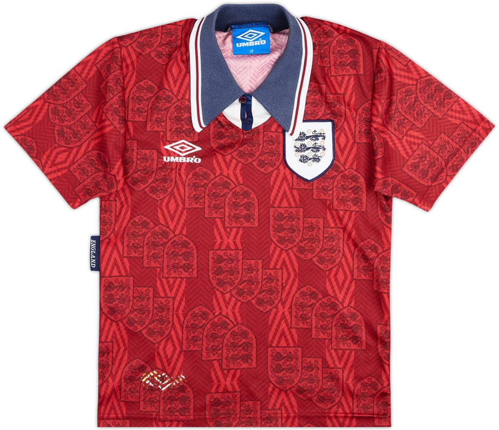 1993-95 England Away Shirt - 8/10 - (L.Boys)