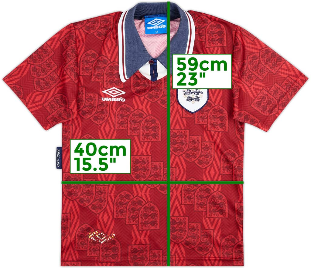 1993-95 England Away Shirt - 8/10 - (L.Boys)