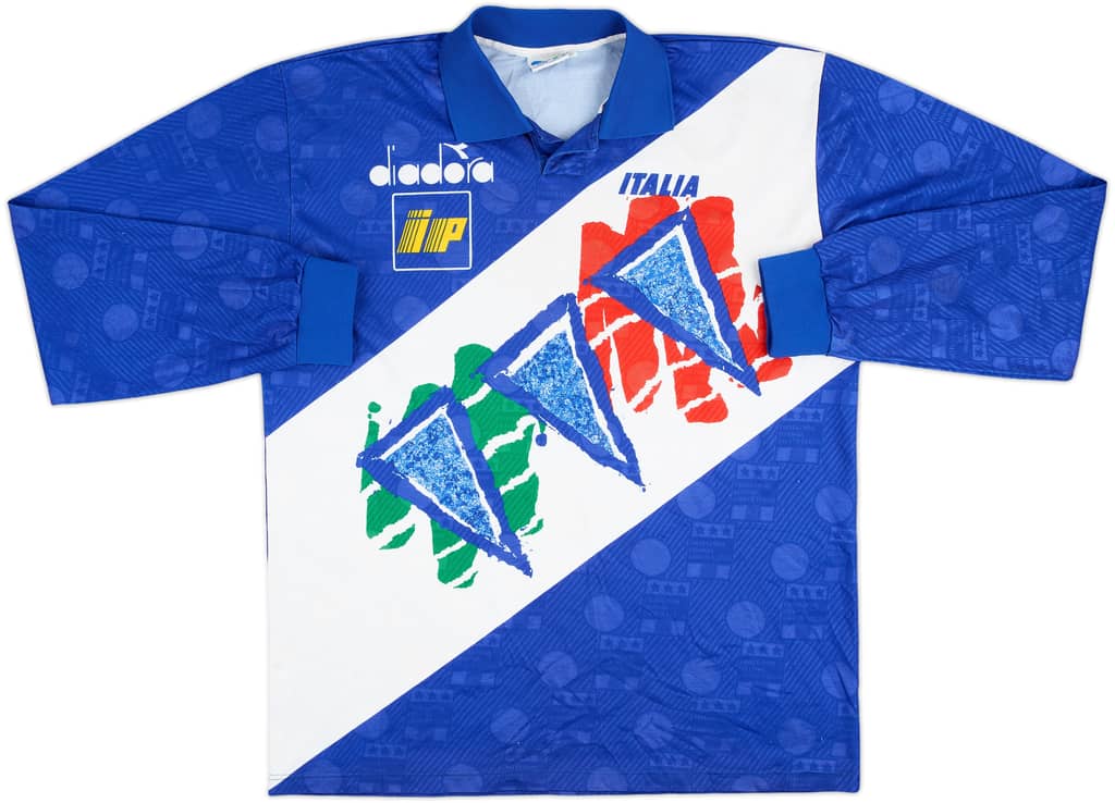 1994 Italy Diadora Training L/S Shirt - 8/10 - (L)