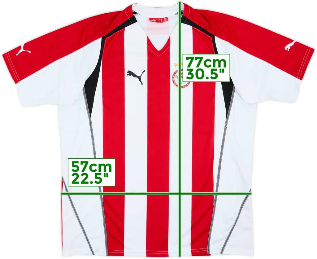 2005-06 Olympiakos Camiseta Local - 6/10 - (XXL)