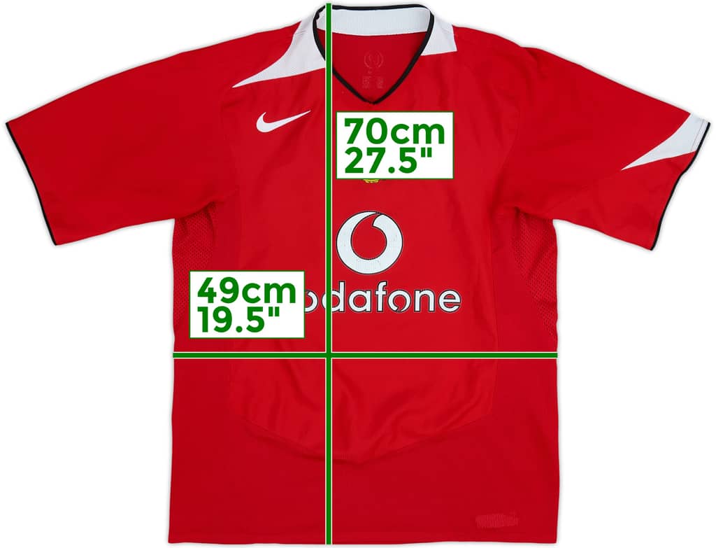 2004-06 Manchester United Camiseta de local - 5/10 - (M)
