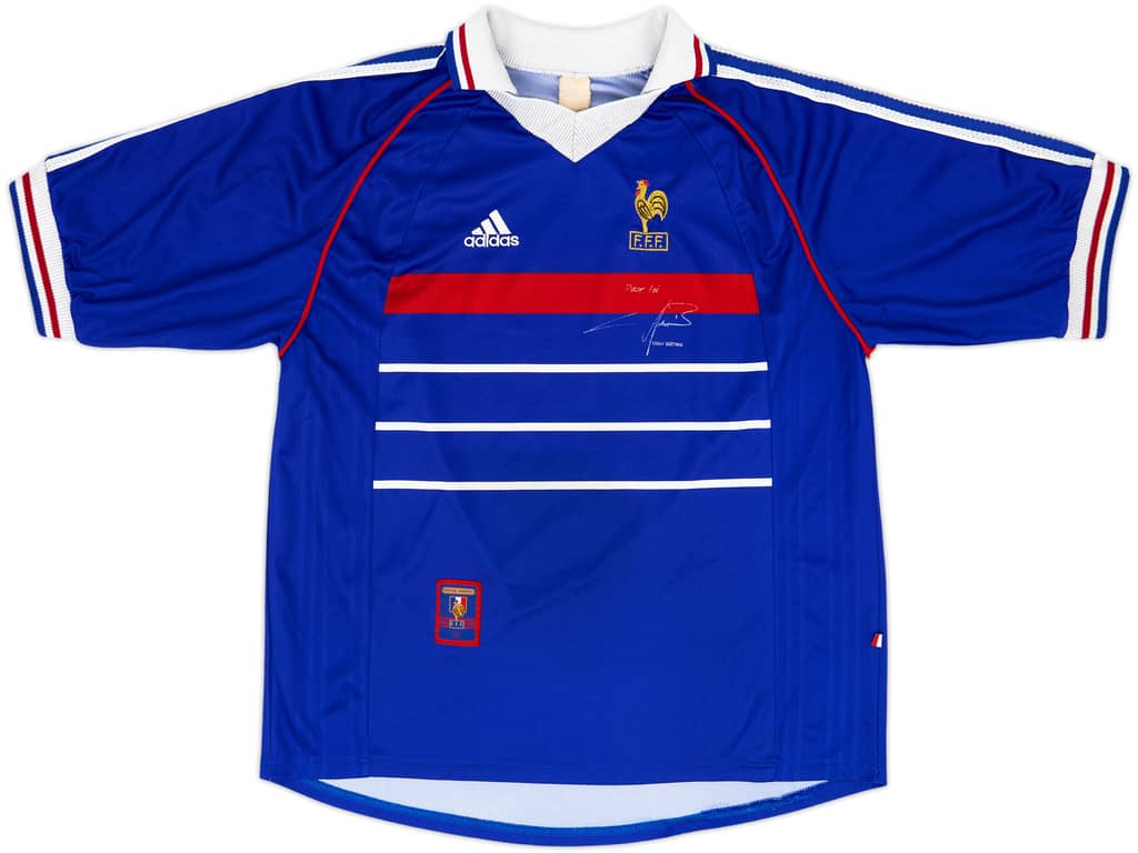 Camiseta de local de Francia 'Para ti Fabien Barthez' 1998-00 - 5/10 - (L)
