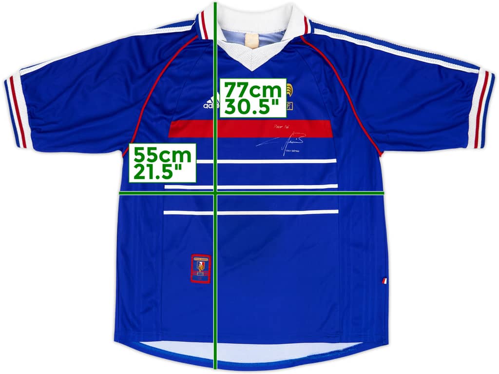 Camiseta de local de Francia 'Para ti Fabien Barthez' 1998-00 - 5/10 - (L)