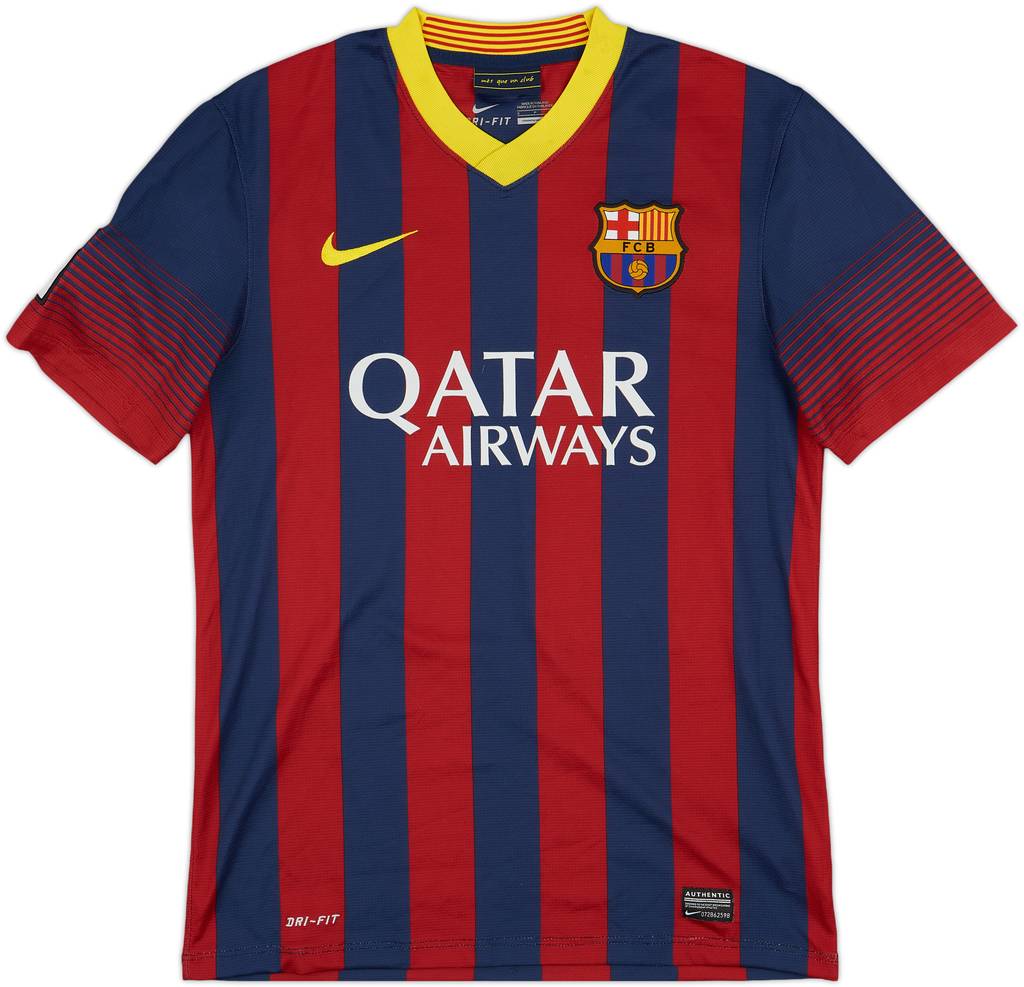 2013-14 Barcelona Home Shirt Messi #10 - 7/10 - (S)