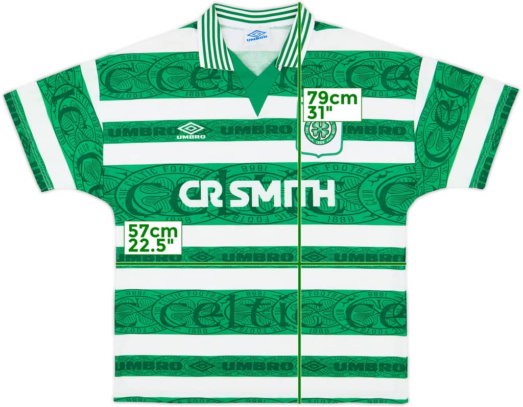 1995-97 Celtic Home Shirt - 9/10 - (L)