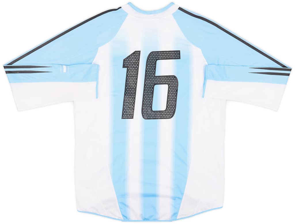 2004-05 Argentina Match Issue Home L/S Shirt #16